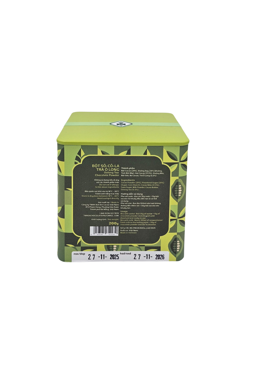 Oolong Tea Chocolate Drink Powder